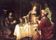 VICTORS, Jan The Banquet of Esther and Ahasuerus esrt Spain oil painting artist